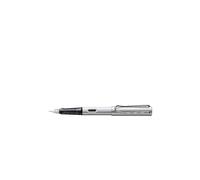 Lamy AL-star whitesilver - Pluma estilográfica con empuñadura ergonómica y plumín de acero pulido en tamaño M - cuerpo de aluminio ligero - incluye cartucho T 10 azul - Diestro