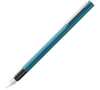 Lamy Pluma estilográfica cp1 aquamarine: pluma minimalista con elegante cuerpo metálico, clip de resorte de acero inoxidable y plumín de acero con ancho de trazo M, cartucho de tinta azul T10