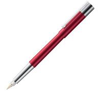 Lamy Scala Pianored - Pluma estilográfica purista en carcasa robusta de metal y acabado lacado, 14 quilates, plumín dorado en trazo M, incluye cartucho de tinta T 10 azul, para diestros