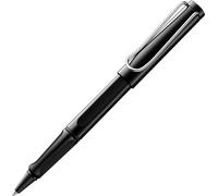 Lamy safari black - Bolígrafo roller con empuñadura ergonómica, ancho de trazo M - para una escritura larga y agradable - hecho de plástico robusto ASA - con recambio roller M 63 en negro