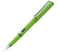 Lamy safari green - Pluma estilográfica con empuñadura ergonómica y plumín de acero pulido en tamaño F - ideal para cualquier escritura y caligrafía - incluye cartucho T 10 azul - Diestro