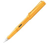 Lamy safari mango Pluma estilográfica con mango ergonómico y plumín de acero pulido en trazo EF - Plástico ASA robusto - Incluye cartucho de tinta T 10 azul - Diestros