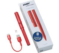 LAMY Safari Note+ Red lápiz para iPad - rechazo de Palma y sensibilidad a la inclinación y empuñadura ergonómica - Compatible con Varios Modelos de iPad - hasta 10 Horas de duración de batería