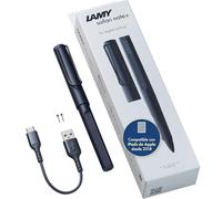 LAMY safari note+ steel black lápiz para iPad - rechazo de palma y sensibilidad a la inclinación y empuñadura ergonómica - compatible con varios modelos de iPad - hasta 10 horas de duración de batería