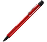 Lamy safari red - Bolígrafo con empuñadura ergonómica y ancho de trazo M - para una agradable escritura prolongada - hecho de robusto plástico ASA - con recambio de gran capacidad M 16 en azul