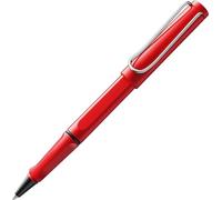 LAMY safari red - Bolígrafo roller con empuñadura ergonómica y ancho de trazo M - para una escritura larga y agradable - hecho de plástico robusto ASA - con recambio roller LAMY M 63 en azul