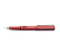 Lamy safari red - Pluma estilográfica con empuñadura ergonómica y plumín de acer