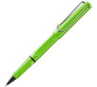 Lamy safari roll-ink green: roller con cartucho de tinta, empuñadura ergonómica, trazo M, escritura cómoda prolongada, fabricado de plástico ASA resistente, incl. cartucho de tinta azul T10
