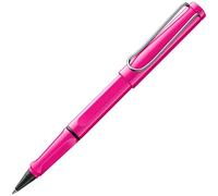 Lamy safari roll-ink pink: roller con cartucho de tinta, empuñadura ergonómica, trazo M, escritura cómoda prolongada, fabricado de plástico ASA resistente, in artucho de tinta azul T10