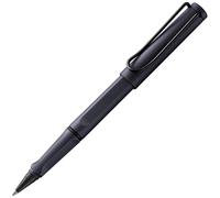 Lamy safari roll-ink steel black: roller con cartucho de tinta, empuñadura ergonómica, trazo M, escritura cómoda prolongada, fabricado de plástico ASA resistente, in artucho de tinta azul T10