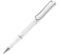 Lamy safari roll-ink white: roller con cartucho de tinta, empuñadura ergonómica, trazo M, escritura cómoda prolongada, fabricado de plástico ASA resistente, in artucho de tinta azul T10