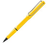 Lamy safari roll-ink yellow: roller con cartucho de tinta, empuñadura ergonómica, trazo M, escritura cómoda prolongada, fabricado de plástico ASA resistente, in artucho de tinta azul T10