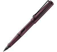 Lamy safari scarlet - Pluma estilográfica con punta ergonómica y plumín de acero pulido para zurdos (LH) en tamaño M - ideal para todo tipo de letra y caligrafía - incl. cartucho T 10 azul