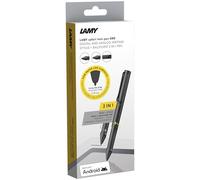 Lamy safari twin pen EMR all black (punta POM) - Lápiz stylus 2 en 1 para muchos dispositivos Android y biros - con empuñadura ergonómica - escritura y dibujo en soportes digitales y papel