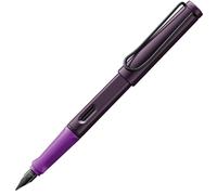Lamy safari violet-blackberry - Pluma estilográfica con empuñadura ergonómica y plumín de acero negro en tamaño EF - ideal para cualquier escritura y caligrafía - con cartucho T 10 azul - Diestro