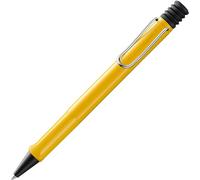 Lamy safari yellow - Bolígrafo con empuñadura ergonómica y ancho de trazo M - para una escritura larga y agradable - hecho de plástico robusto ASA - con recambio de gran capacidad M 16 en azul