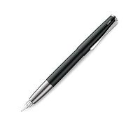 Lamy studio 069 - Pluma estilográfica de acero inoxidable en acabado lacado negro y verde con mango de acero inoxidable pulido, plumín plateado pulido, grosor M, 1 unidad (1 unidad)