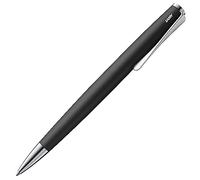 Lamy studio black bolígrafo - cuerpo elegante de acero inoxidable - con clip helicoidal - recambio gigante M 16 en ancho de trazo M en negro incl.