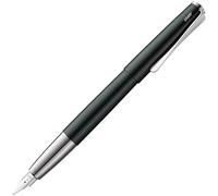 LAMY studio black forest Pluma estilográfica universal en elegante carcasa de metal con clip en forma de hélice y plumín de acero en trazo EF, incluye cartucho de tinta Lamy T 10 azul