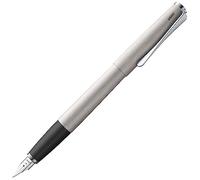 Lamy studio brushed pluma- cuerpo metálico elegante - clip helicoidal, plumín de acero en F - cartucho de tinta T 10 blue incl.