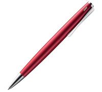 Lamy studio pianored bolígrafo - cuerpo elegante de acero inoxidable - con clip helicoidal - recambio gigante M 16 en ancho de trazo M en negro incl.