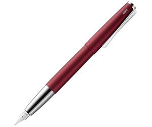 Lamy studio royalred pluma- cuerpo metálico elegante - clip helicoidal, plumín de acero en F - cartucho de tinta T 10 blue incl.