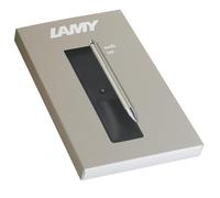Lamy swift Palladium roller set de regalo - roller con sensación de escritura fluida - cuerpo de metal y ancho de trazo B - recambio M 66 en azul y estuche de cuero natural incl.