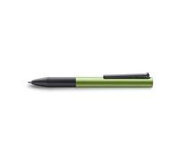 Lamy Tipo 339 - Bolígrafo roller sin tapa de aluminio en color verde con mecanismo de clip integrado y pulsador, con recambio para bolígrafo de tinta, ancho de trazo M