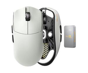 Lamzu Maya X - Ratón inalámbrico ultraligero 47 g, interruptor óptico, 30000 DPI, simétrico, MCU Nordic 52840, codificador polvo-resistente, sensor PAW3950