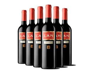 Lan Crianza 2019- Vino Tinto D.O.Ca.Rioja - Ideal para disfrutar con tablas de embutido, pasta y arroces - Pack 6 Botellas 750ml