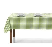 LAN&LAN - Mantel Rectangular de Tela con Cuadros Vichy para Interior y Exterior, Manteles de Mesa para Comedor y Picnic (Pistacho, 140 x 300)