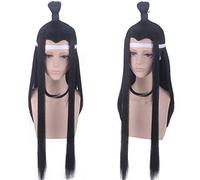 Lan Wangji Wei wuxian cosplay peluca Halloween Anime Mo Dao Zu Shi pelo sintético jiang cheng wei ying lan zhan Cosplay pelucas + gorra talla única 512 LAN WANGJI WIG