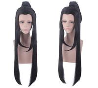 Lan Wangji Wei wuxian cosplay peluca Halloween Anime Mo Dao Zu Shi pelo sintético jiang cheng wei ying lan zhan Cosplay pelucas + gorra talla única 509 LAN ZHAN WIG