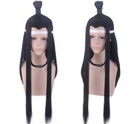 Lan Wangji Wei wuxian cosplay peluca Halloween Anime Mo Dao Zu Shi pelo sintético jiang cheng wei ying lan zhan Cosplay pelucas + gorra talla única 512 LAN WANGJI WIG