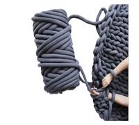 Lana Gorda Para Tejer Las Manos, 1000G súper grueso hilado mano DIY 30mm suave anti-pilling bulmo bullicoso tejido de spin right hiling for tejer(Dark gray)