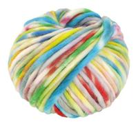 LANA GROSSA Hilo de mecha de merino grueso con estampado de motas, hilo para tejer a mano de 100 % lana virgen (merino), 100 g de lana para tejer y ganchillo, hilo de 50 m FB 6