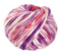 LANA GROSSA Hilo de mecha de merino grueso con estampado de motas, hilo para tejer a mano de 100 % lana virgen (merino), 100 g de lana para tejer y ganchillo, hilo de 50 m FB 5
