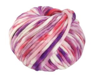 LANA GROSSA Hilo de mecha de merino grueso con estampado de motas, hilo para tejer a mano de 100 % lana virgen (merino), 100 g de lana para tejer y ganchillo, hilo de 50 m FB 5