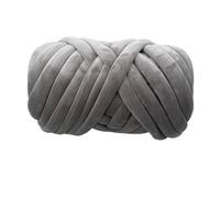 Lana Gruesa 500 g de hilo grueso algodón con núcleo terciopelo súper for tejer mantas, gorros y proyectos DIY. Ideal for a mano, hacer hilados bordar(Sky grey 500g)