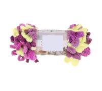 Lana Gruesa Para Crochet Hilo de chenilla grueso con bucles esponjosos for dedos, tejido a mano, ideal for ganchillo, mantas, alfombras y manualidades de punto (100 g).(Purple Jade Flower)