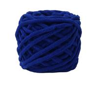Lana Gruesa Para Crochet Hilo de felpa aterciopelada y esponjosa de 50 m, hilo grueso y de chenilla, hilo for mantas for principiantes en ganchillo y punto.(32 Royal blue)