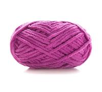 Lana gruesa para tejer a mano, Chunky Crochet Knitting Yarn 50g 60m 3.5mm 1Ply Polyester Multicolor(Purple)