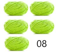 Lana gruesa para tejer a mano, Chunky Velvet Crochet Yarn 5 pcs 50g Multicolor(5pcs 08)
