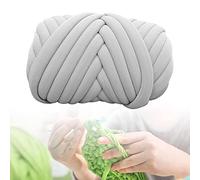 Lana gruesa para tejer a mano, Super Chunky Braided Yarn Multicolor Washable 500G For Crochet Rug Blanket Pillow Throw(Light Gray)