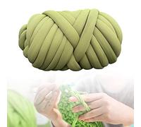 Lana gruesa para tejer a mano, Super Chunky Braided Yarn Multicolor Washable 500G For Crochet Rug Blanket Pillow Throw(Light ArmyGreen)