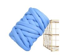 Lana gruesa para tejer a mano, Super Chunky Crochet Yarn 1kg Multicolor(Sky Blue)