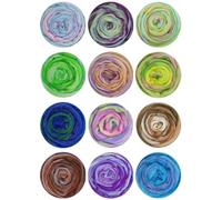 Lana merino teñida a mano de 100 g, lana de fieltro mezclada natural para kits de fieltro de aguja, suministros de arte de fibra mixta para manualidades (59 blanco leche)