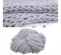 lana para manualidades, hilo grueso chenilla, súper , para tejer con el brazo, hilo acrílico, lana voluminoso, para tejer con los brazos, mantas gigantes punto grueso, 18
