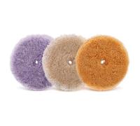 Lana para Pulir, SPTA 150mm Kit de almohadillas de lana de cordero adhesivo Juego de almohadillas de Funda de lana autoadherente para coche, excentrica -WPMIX6