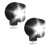 LANAFAY Faros delanteros negros para zuecos, 2 luces LED, ajuste de tres velocidades, talla única, Cloruro de polivinilo, Sin piedras preciosas